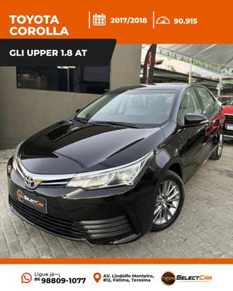 TOYOTA COROLLA 1.8 GLI UPPER 16V FLEX 4P AUTOMÁTICO TOYOTA COROLLA 1.8 GLI UPPER 16V FLEX 4P AUTOMÁTICO